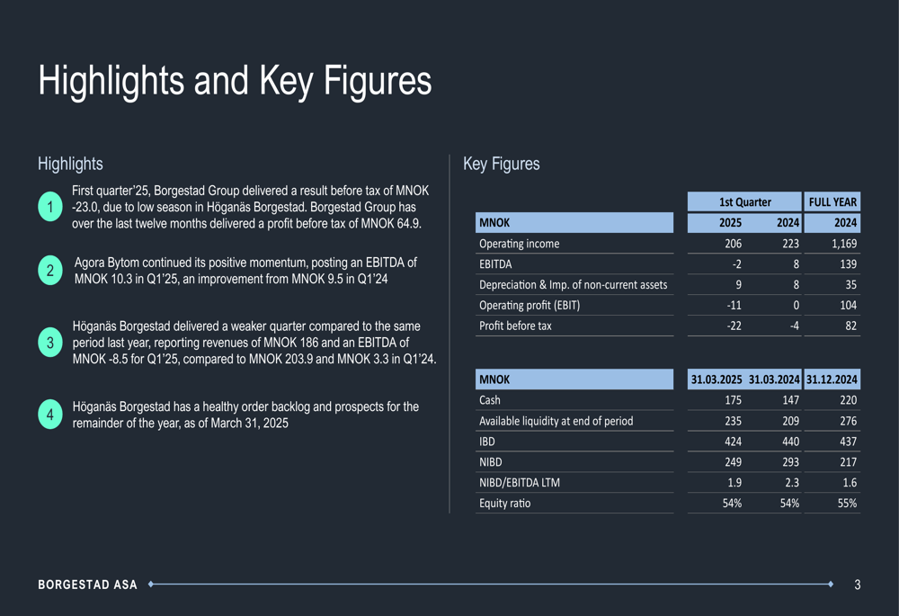 Borgestad Q1 2025 presentation: mixed results as real estate shines, industry lags