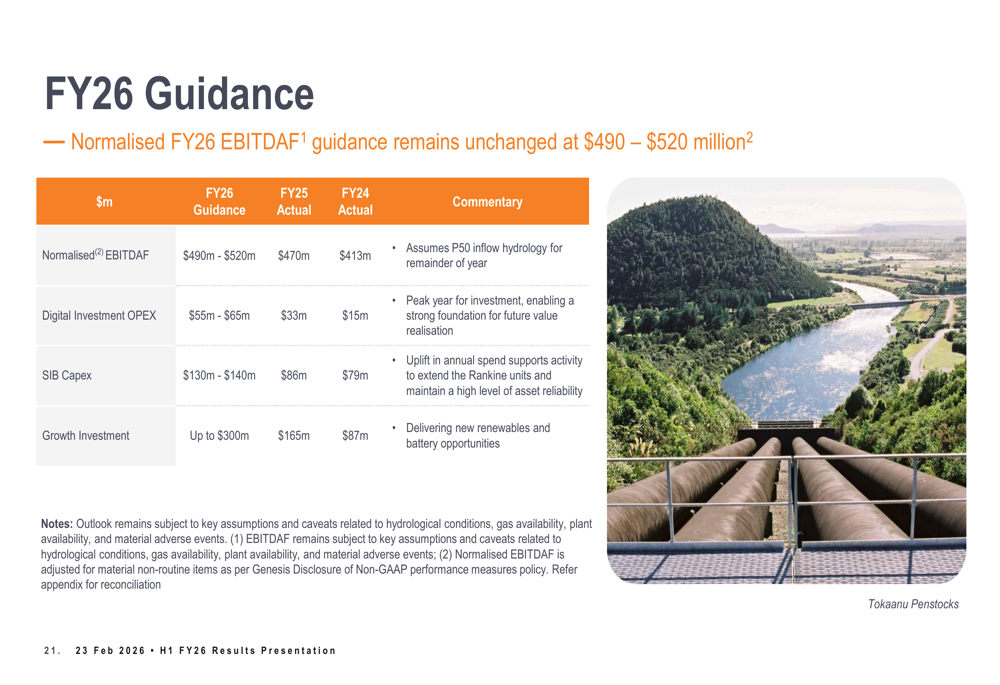 Genesis Energy H1 FY26 slides: record earnings fuel renewable expansion ...