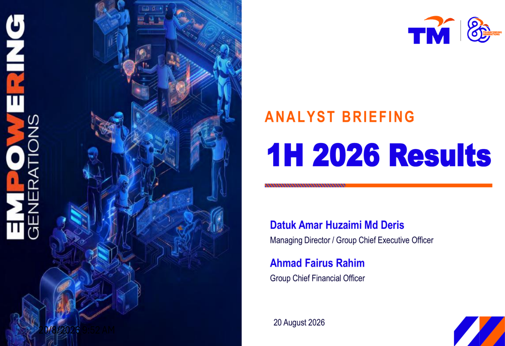 Telekom Malaysia 1H 2026 slides