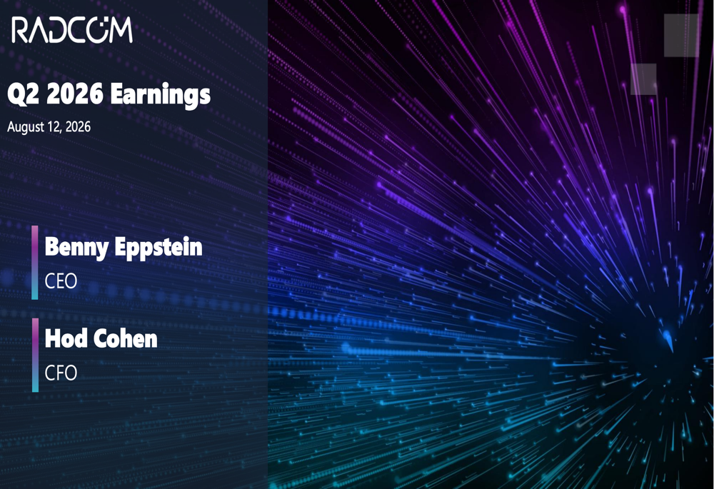 RADCOM Q2 2026 slides