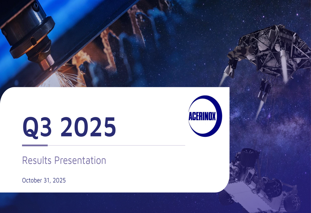 Acerinox Q3 2025 presentation slides