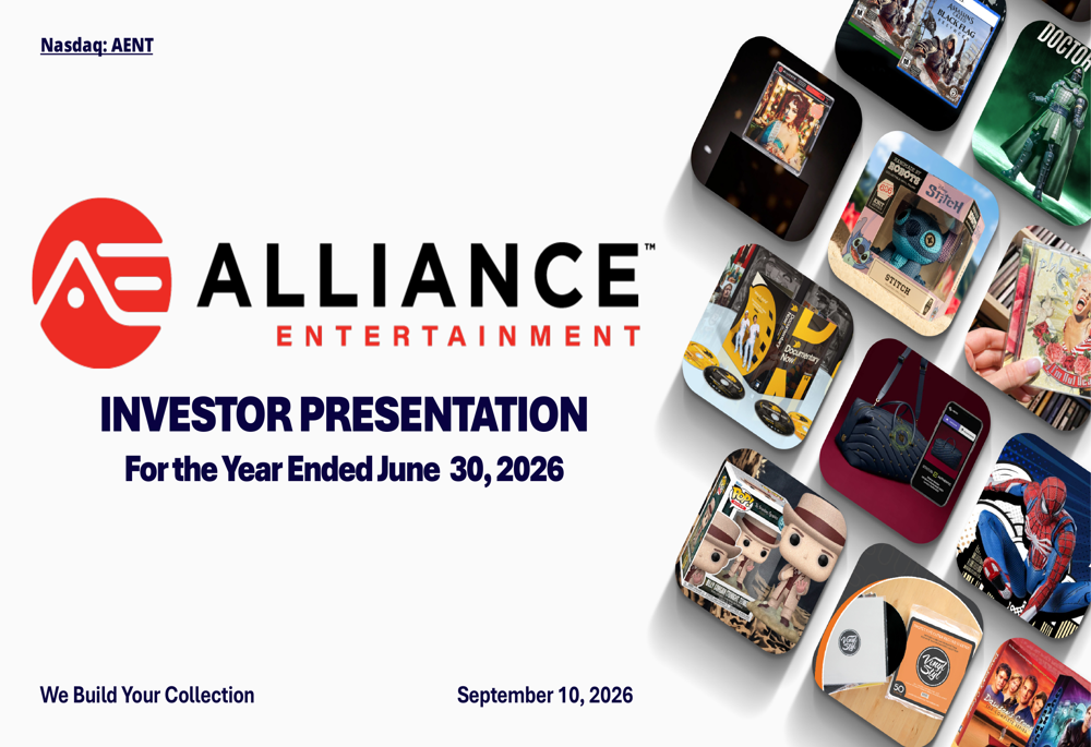Alliance Entertainment FY 2026 slides