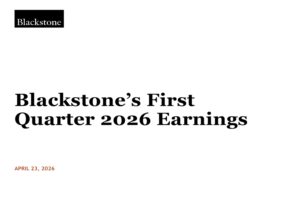 Blackstone Q1 2026 slides: AUM hits $1.3T despite market volatility By ...