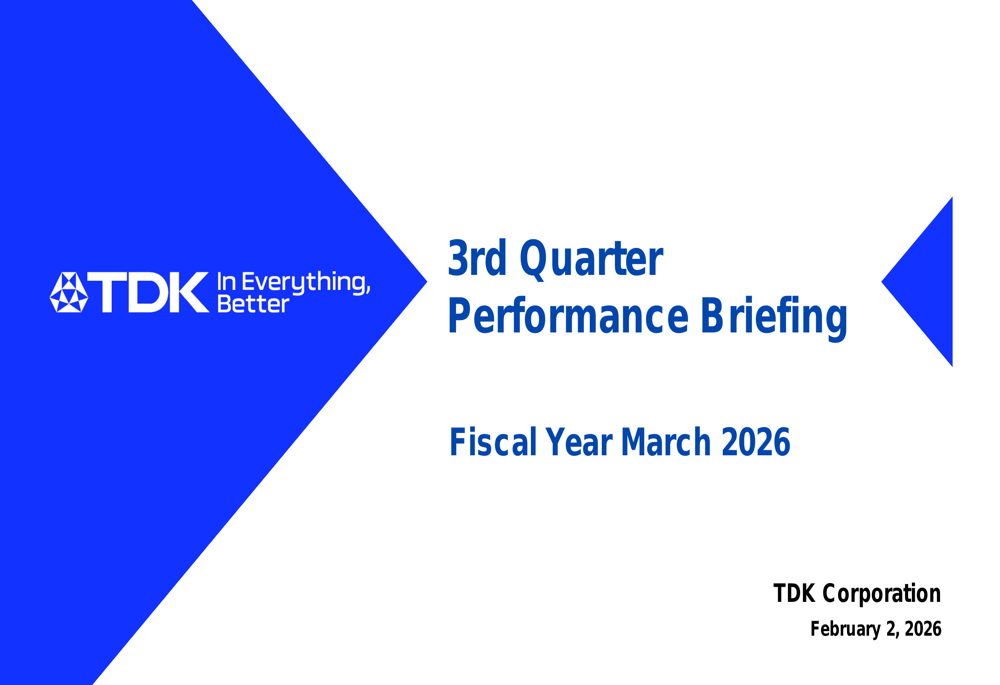 TDK Q3 FY2026 slides