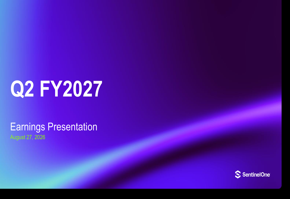 SentinelOne Q2 FY27 slides
