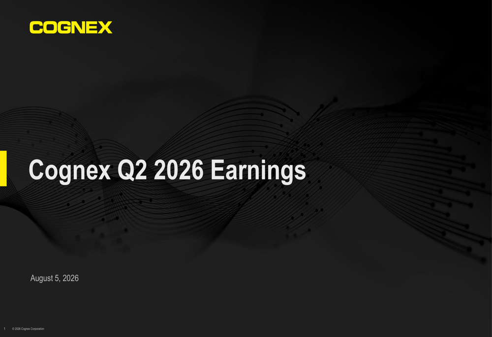 Cognex Q2 2026 slides