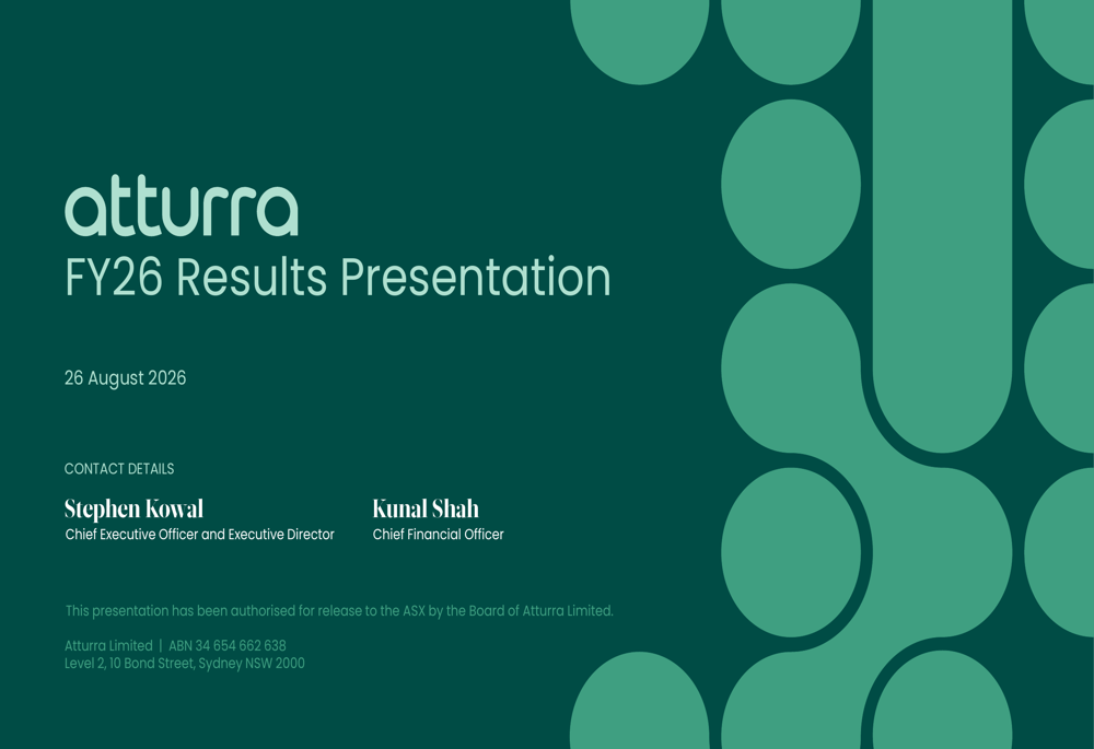 Atturra FY26 slides