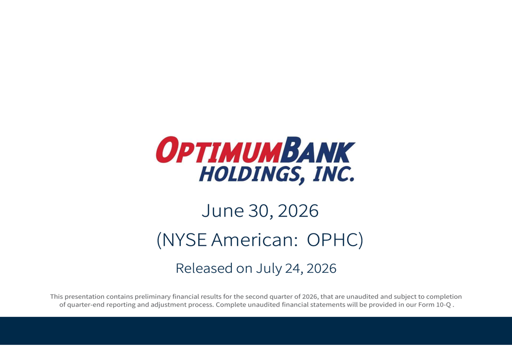 OptimumBank Q2 2026 slides