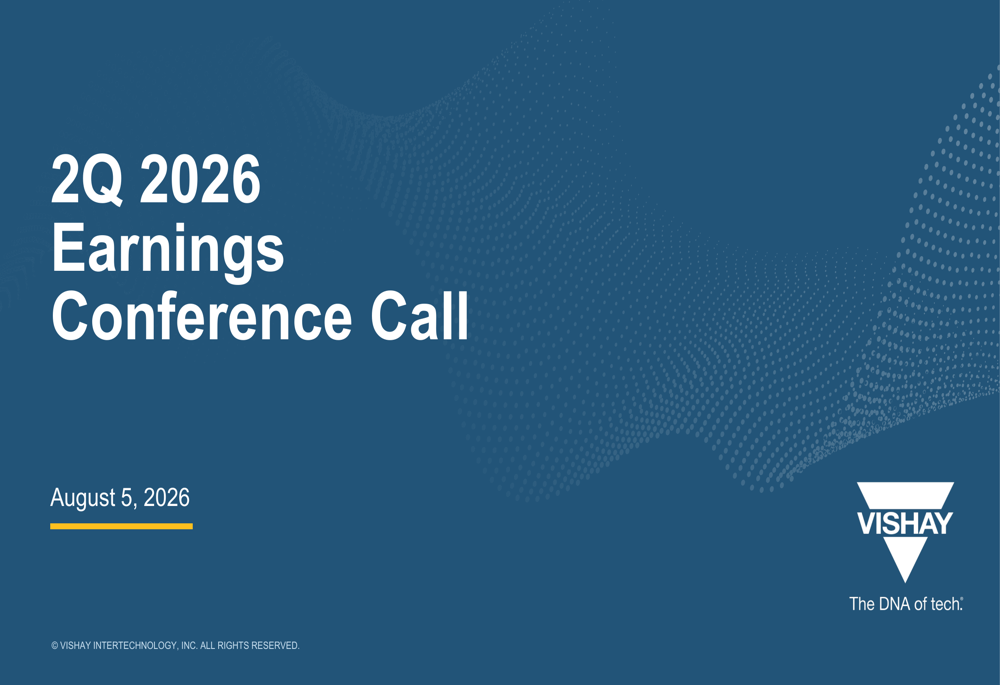 Vishay Q2 2026 slides