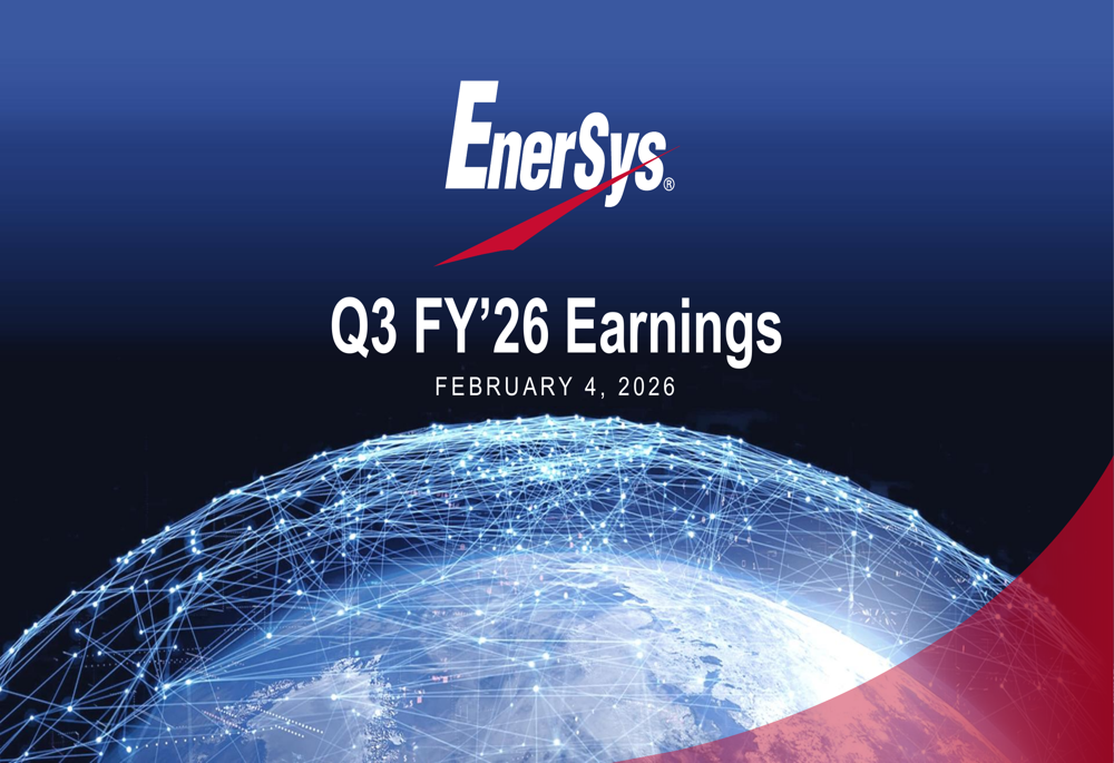 EnerSys Q3 FY'26 slides