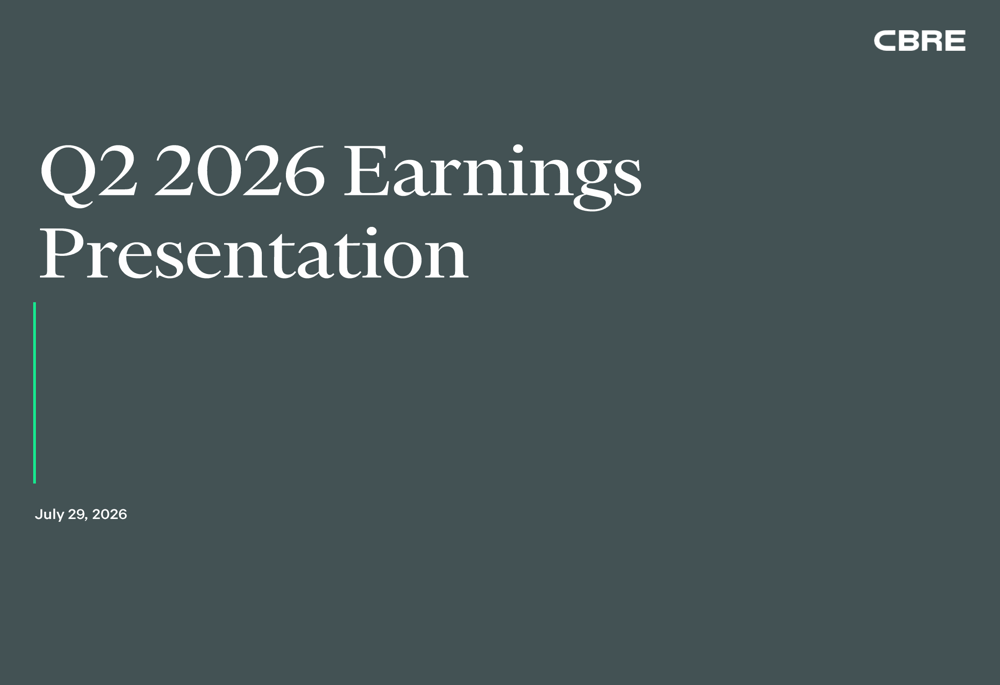 CBRE Q2 2026 slides