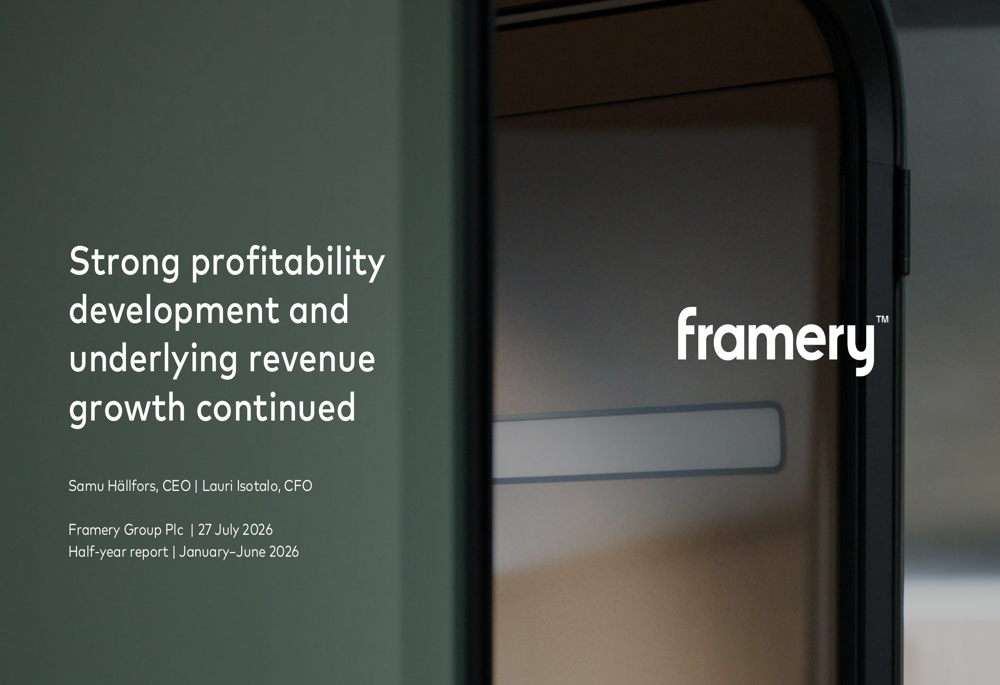 Framery Q2 2026 slides