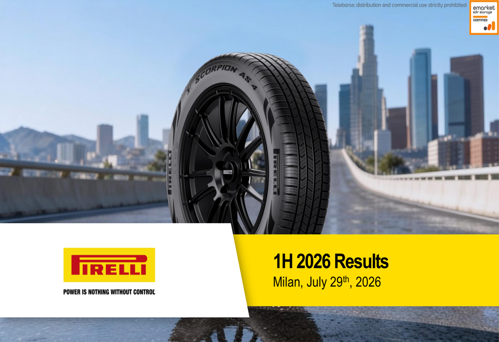 Pirelli 1H 2026 slides