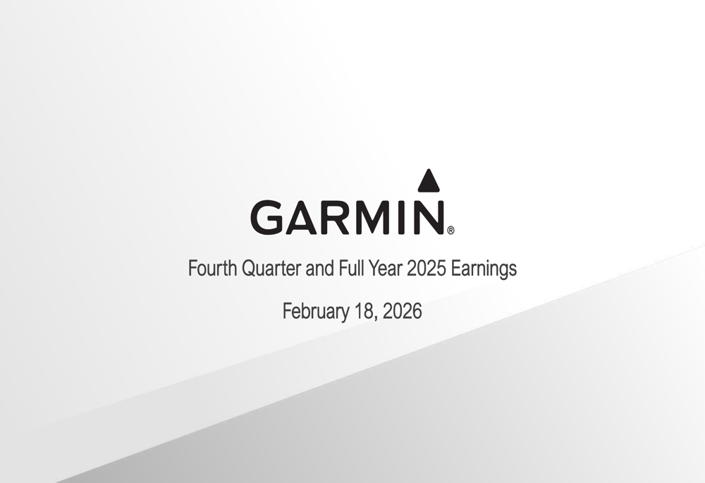 Garmin Q4 2025 slides