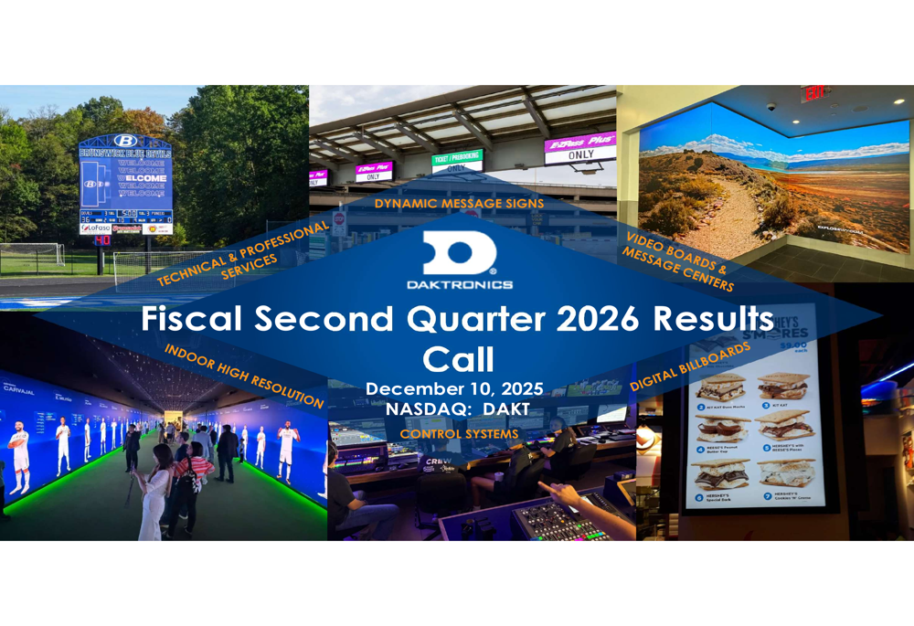 Daktronics Q2 2026 presentation