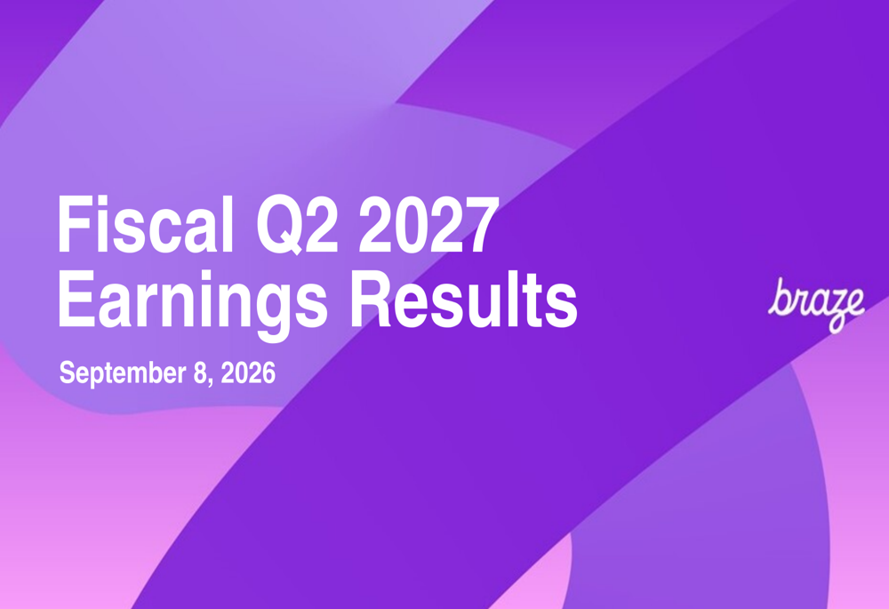 Braze Q2 FY2027 slides
