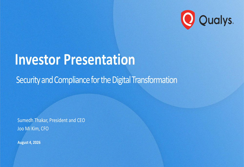 Qualys Q2 2026 slides