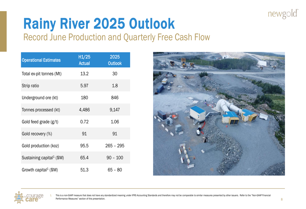 New Gold en el segundo trimestre de 2025: Flujo de caja récord en medio ...