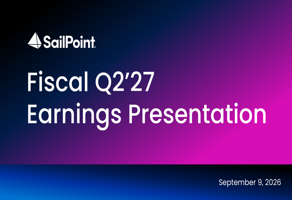 SailPoint Q2'27 slides