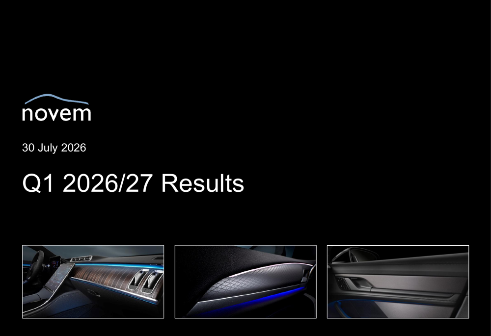 Novem Q1 2026/27 slides
