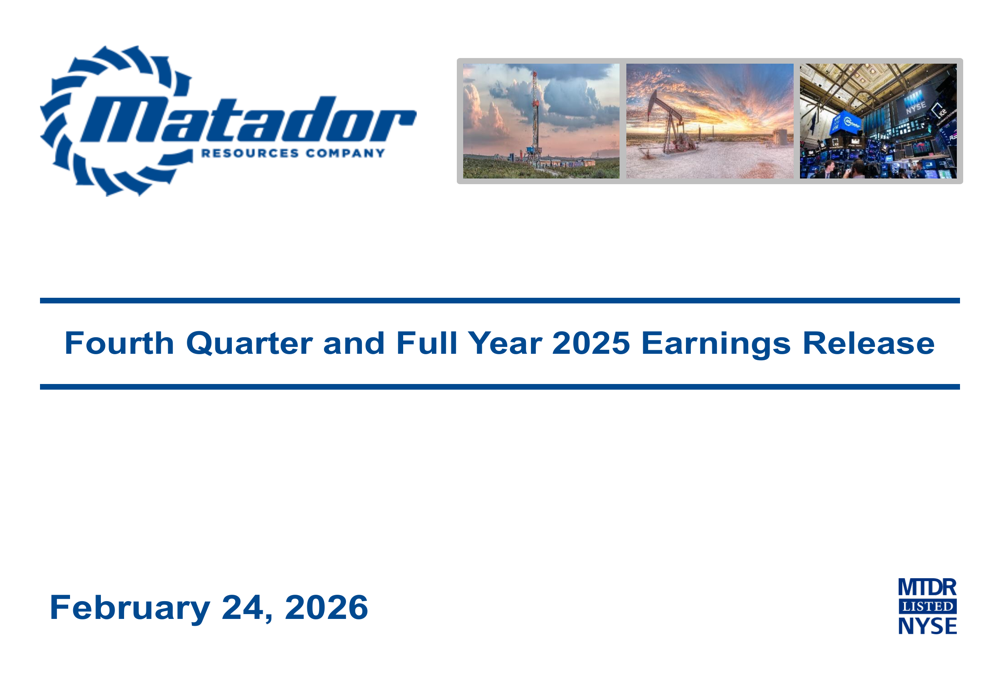 Matador Q4 2025 presentation highlights efficiency gains, infrastructure edge