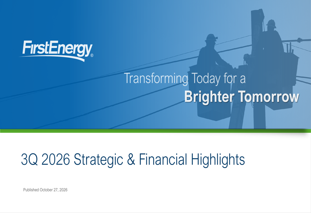 FirstEnergy Q3 2026 slides