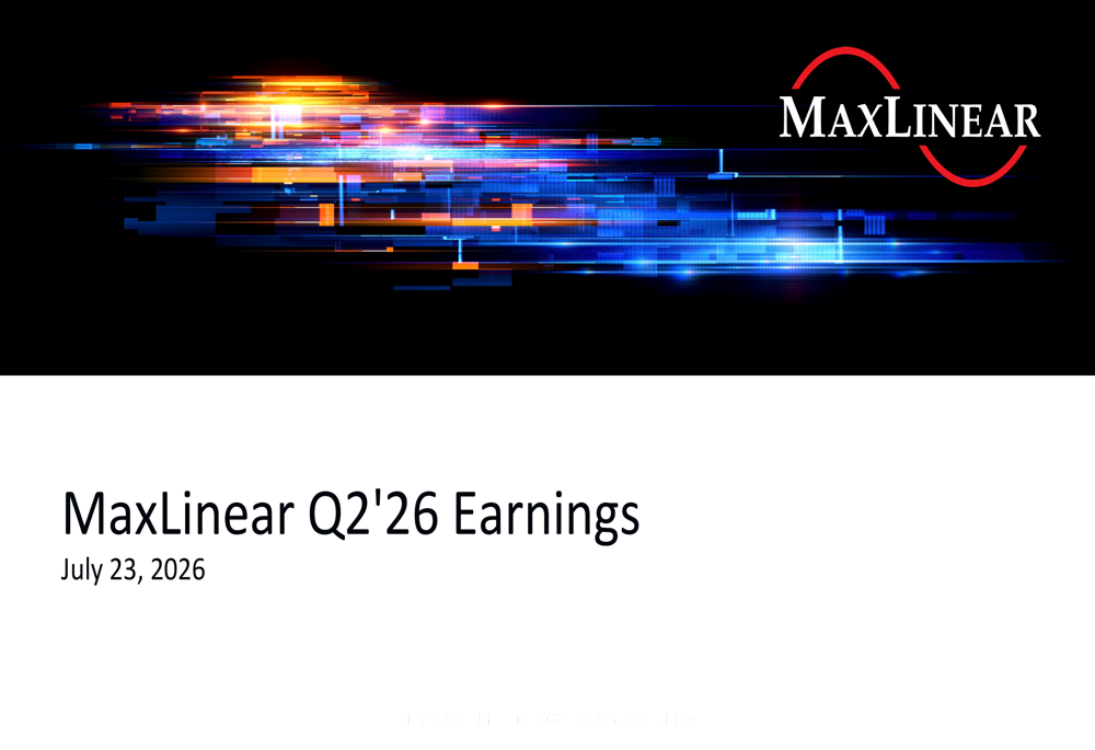 MaxLinear Q2'26 slides