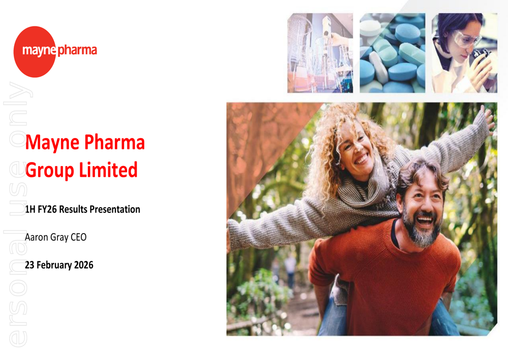 Mayne Pharma H1 FY26 slides