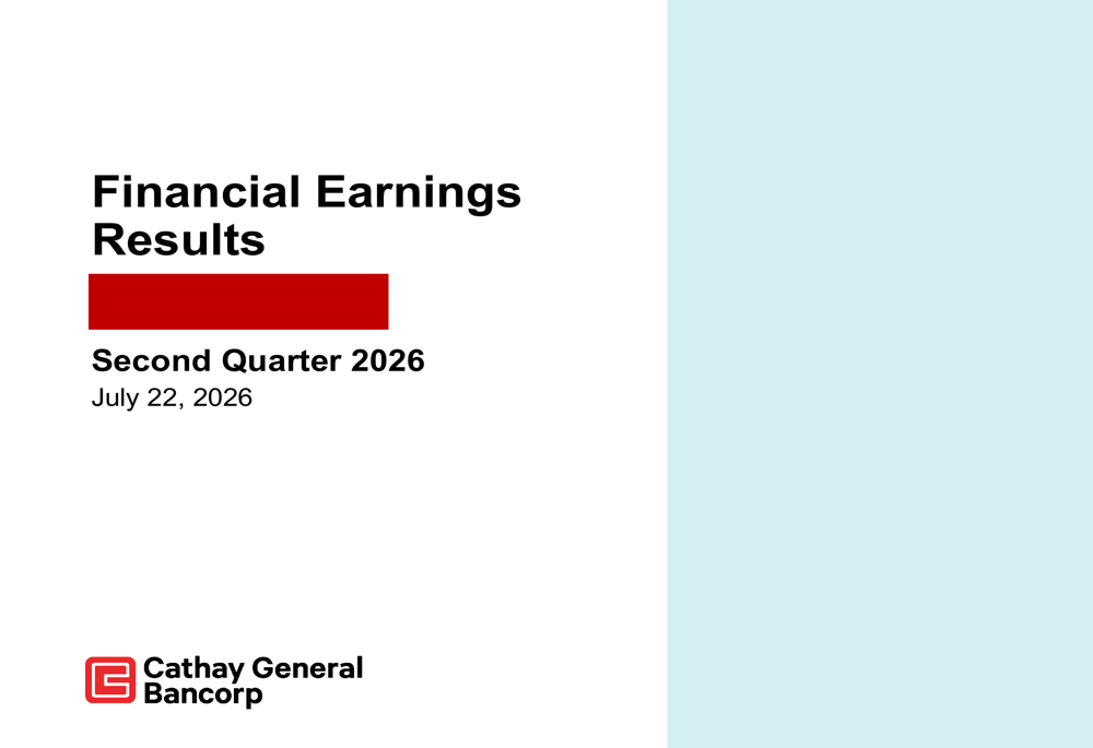 Cathay General Q2 2026 slides