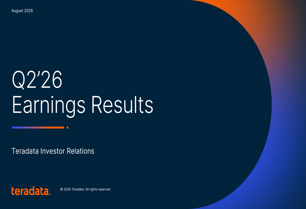 Teradata Q2 2026 slides