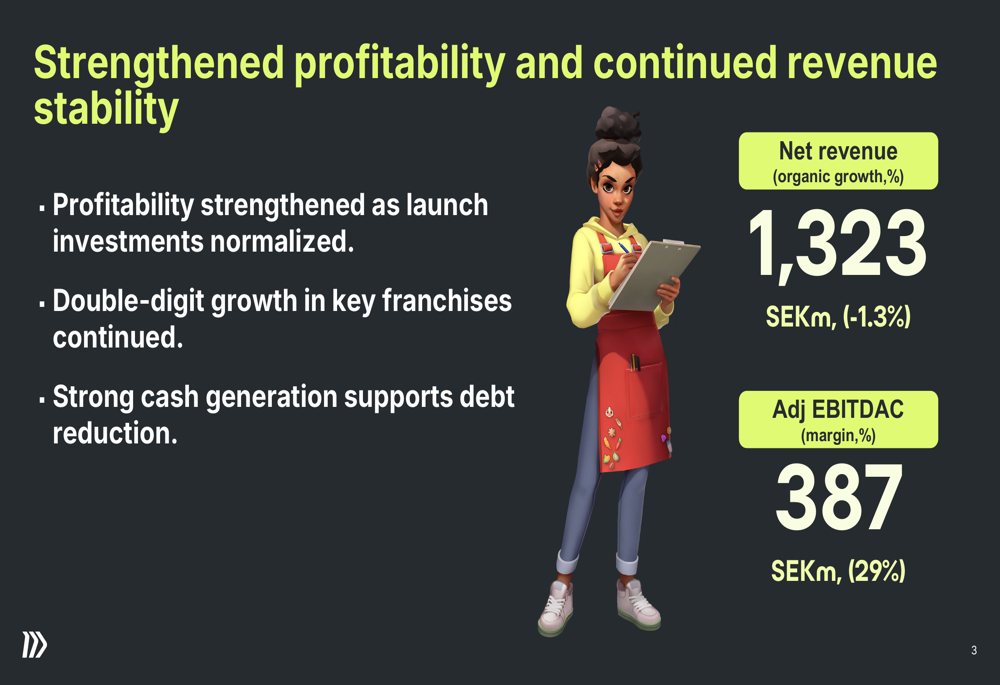 Stillfront Q2 2026 slides: margins expand as key franchises grow 10%