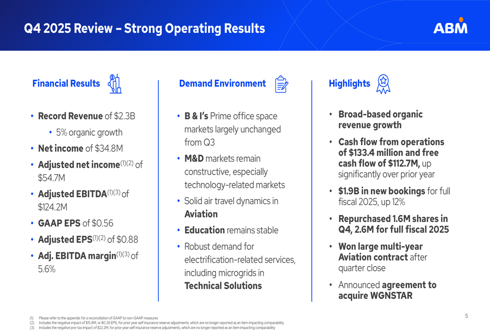 ABM Industries Q4 2025 slides: record revenue growth overshadows EPS miss