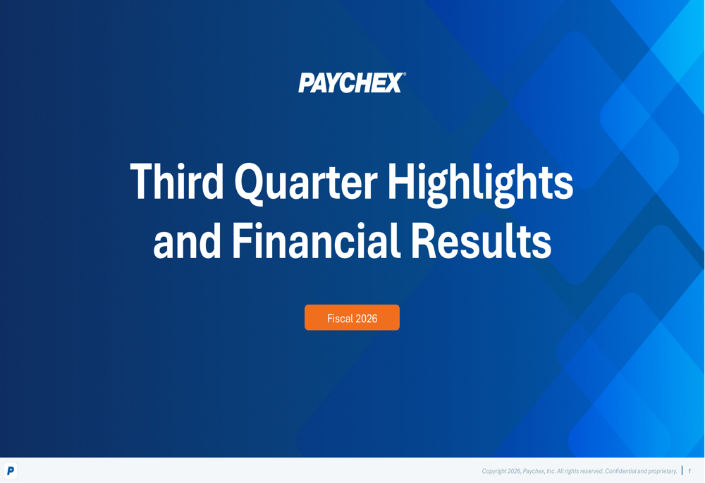 Paychex Q3 2026 slides