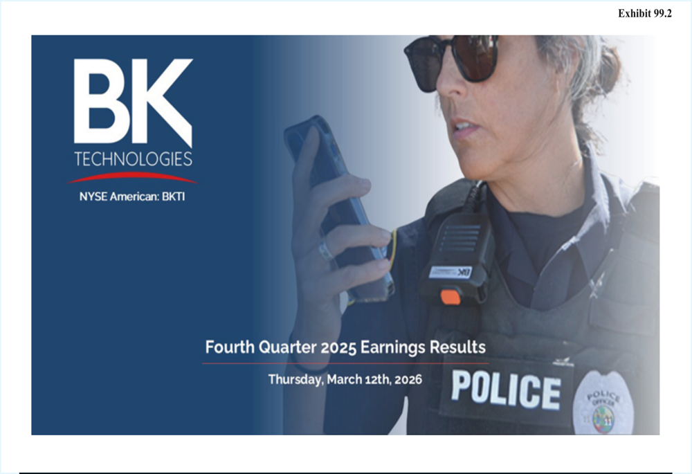 BK Technologies Q4 2025 slides