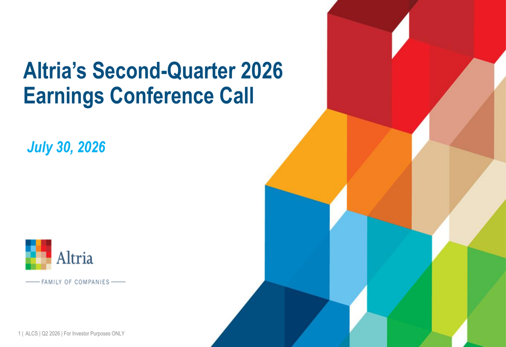 Altria Q2 2026 slides