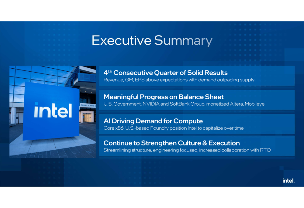 Intel Q3 2025 presentation: AI demand drives earnings beat amid foundry challenges
