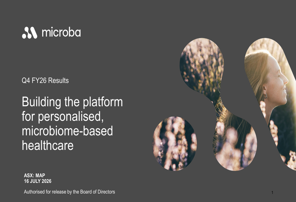 Microba Q4 FY26 slides