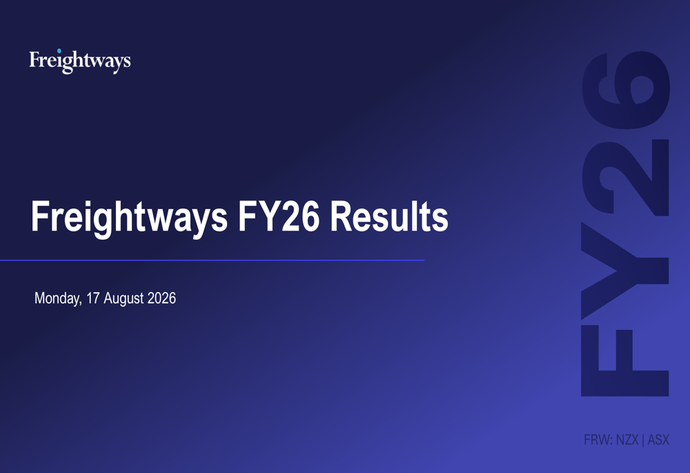 Freightways FY26 slides