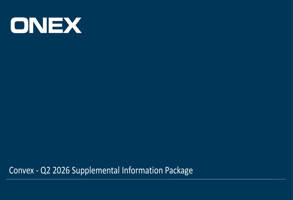 Onex Q2 2026 slides