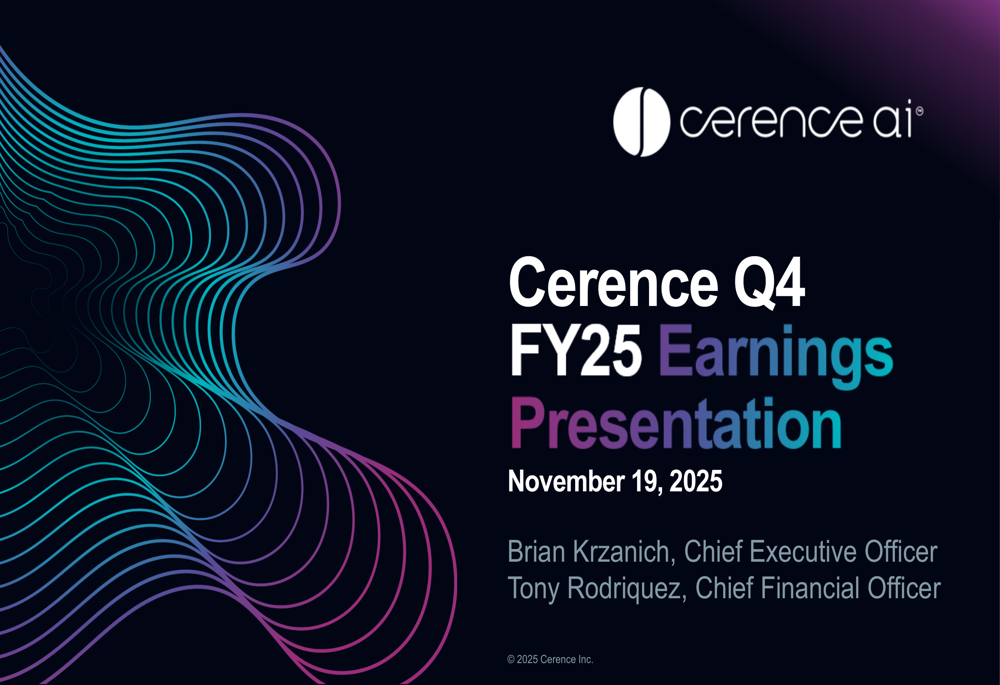 Cerence Q4 FY25 presentation