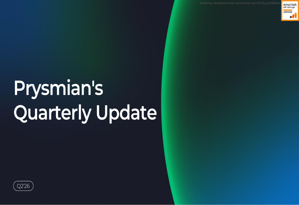 Prysmian Q2 2026 slides