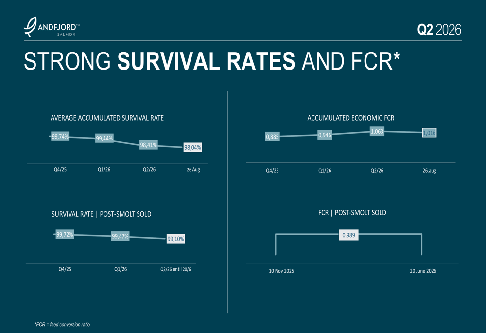 Fishbone Analysis Slide Andfjord Salmon Q2 2026 slides: revenue returns, biomass nears 2,000 ...