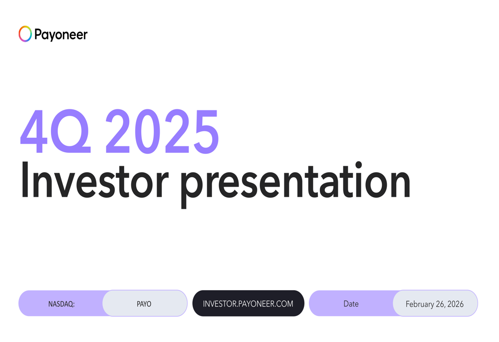 Payoneer Q4 2025 slides
