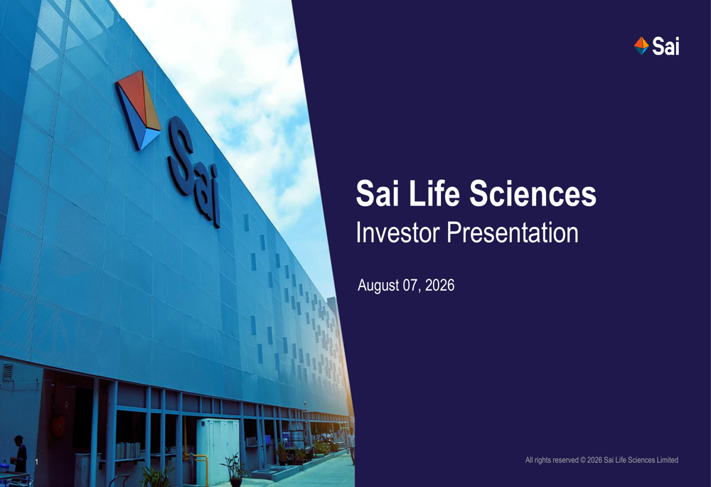 Sai Life Sciences Q1 FY27 slides