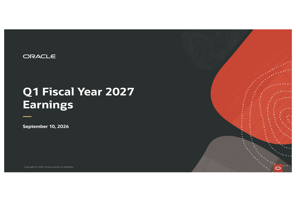 Oracle Q1 FY2027 slides