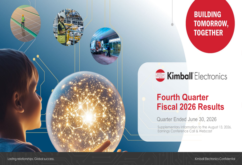 Kimball Electronics Q4 FY26 slides