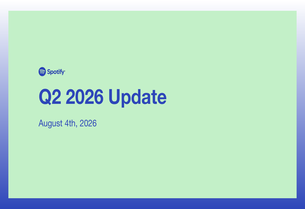 Spotify Q2 2026 slides