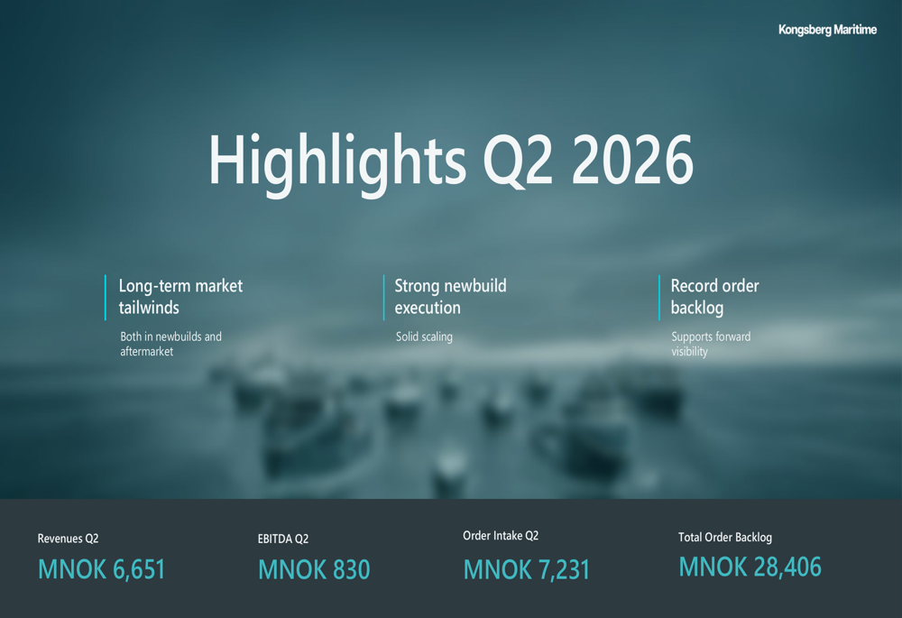 Kongsberg Maritime Q2 2026 slides: record backlog, margin pressure By ...