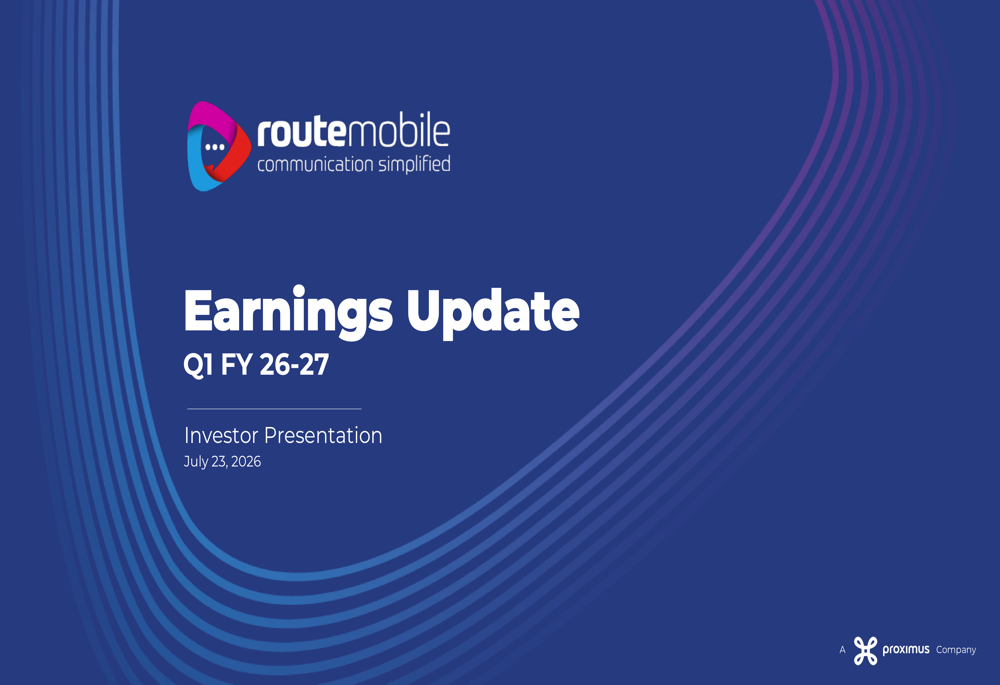 Route Mobile Q1 FY27 slides