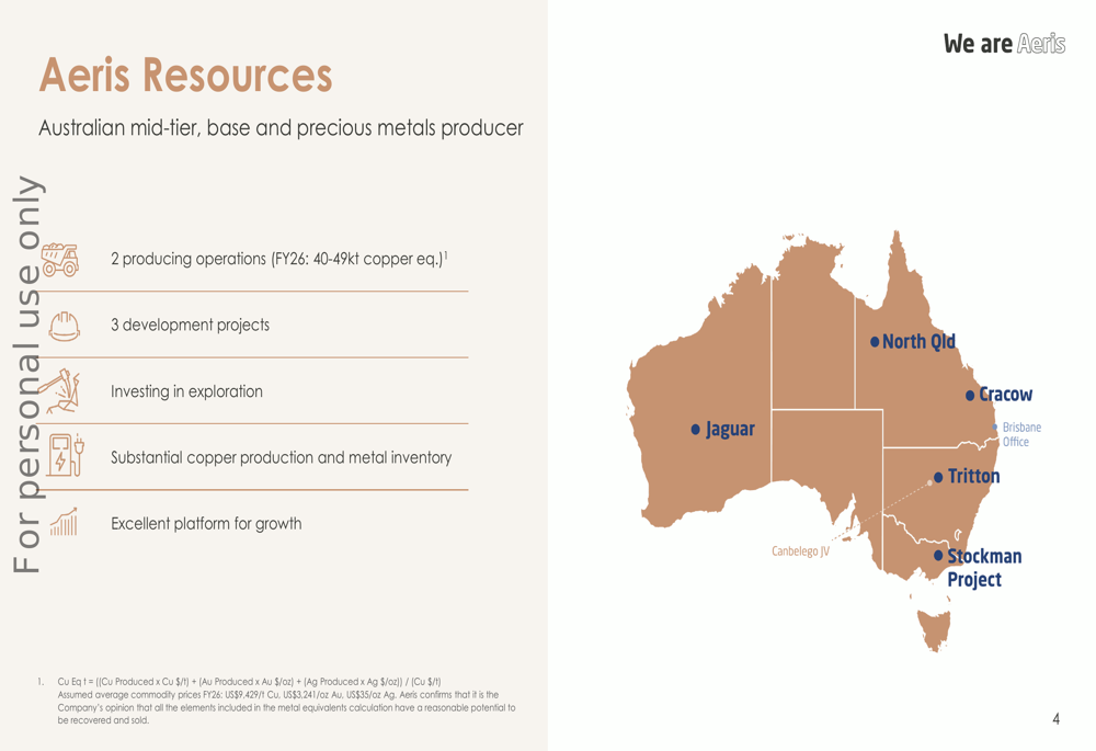Aeris Resources Q1 FY26 presentation: solid copper production amid strategic growth